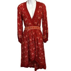 Spell & The Gypsy Jewel Soiree Boho Midi Dress in Copper Size XS